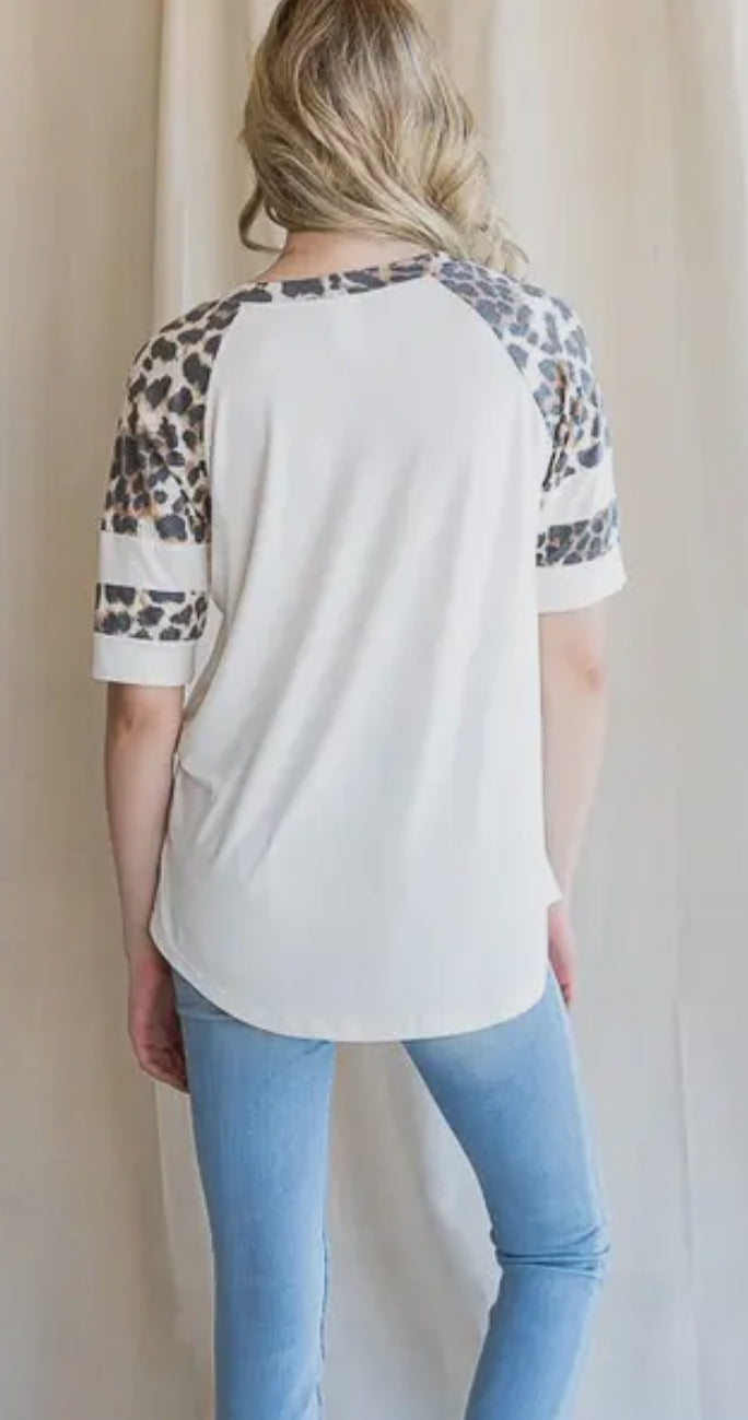 Animal print sleeve