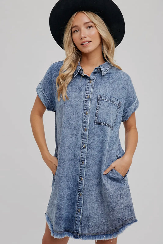 Denim Button up Dress