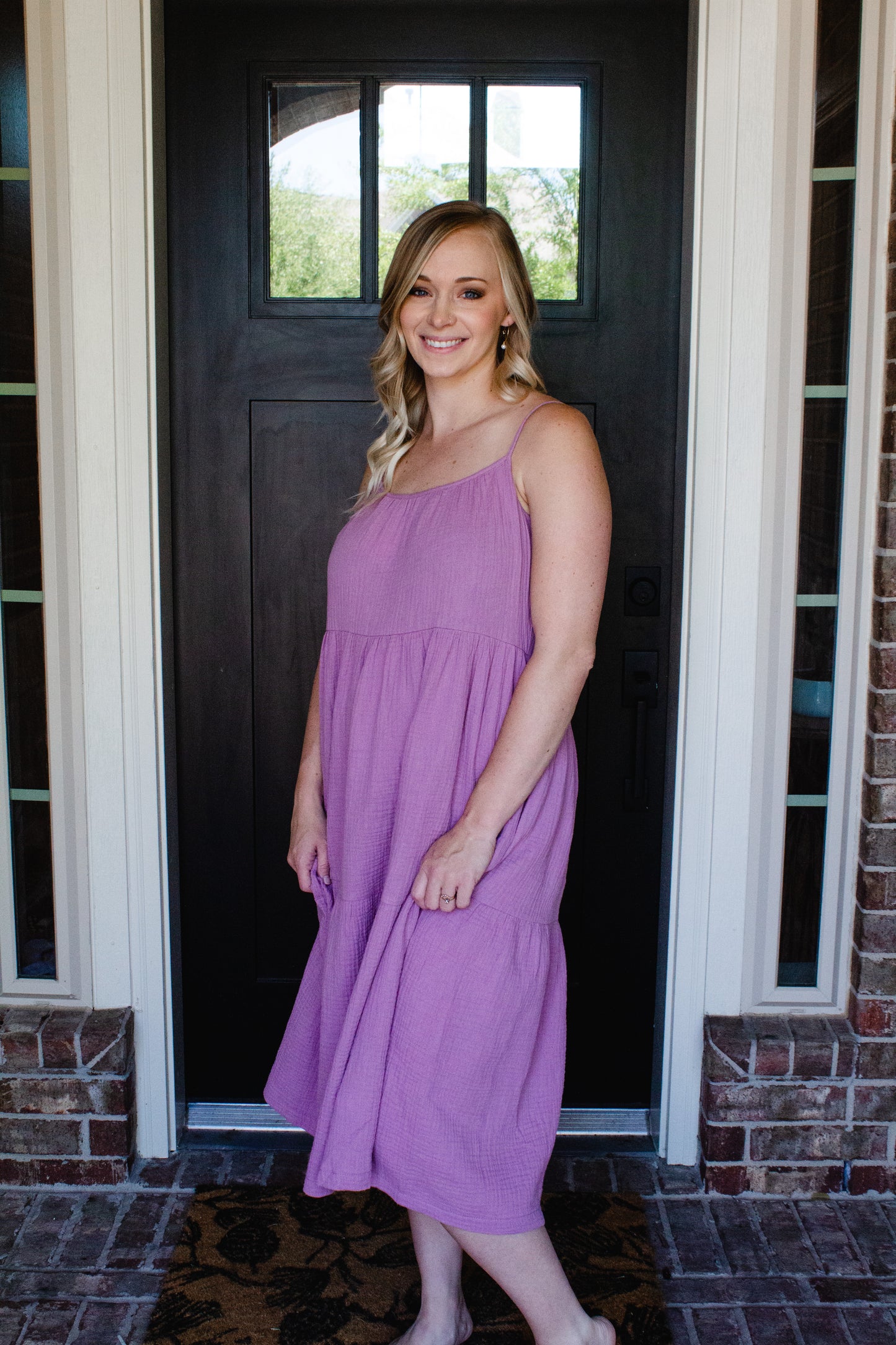 Purple Spaghetti Dress